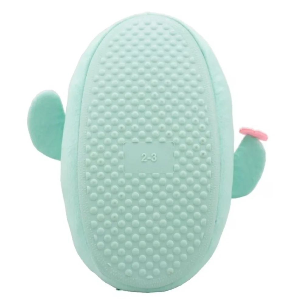 NEW Girls Graciela Cactus Squishmallows Teal Kids Plush Slippers M 13 / 1